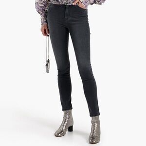 IRO Allone Mid Rise Skinny Denim Jeans in Charcoal Wash